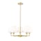 Z-Lite Leila Chandelier, 5-Light, 26 In.W x 10 In.H, Luxe Gold/White Linen 744-26R-LG - alternate 1